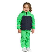 Load image into Gallery viewer, Didriksons Kids Enso 5 Waterproof Fleece Lined Jacket (Frog Green)(Ages 1-10)
