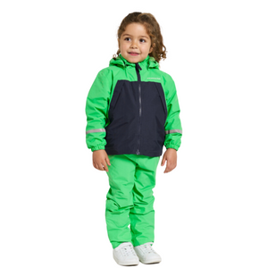 Didriksons Kids Enso 5 Waterproof Fleece Lined Jacket (Frog Green)(Ages 1-10)