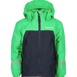 Didriksons Kids Enso 5 Waterproof Fleece Lined Jacket (Frog Green)(Ages 1-10)