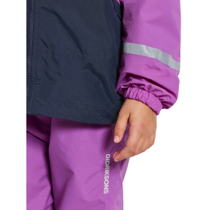 Didriksons Kids Enso 5 Waterproof Fleece Lined Jacket (Tulip Purple)(Ages 1-10)