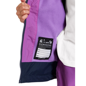 Didriksons Kids Enso 5 Waterproof Fleece Lined Jacket (Tulip Purple)(Ages 1-10)