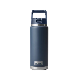 Yeti Rambler Insulated Bottle with Coloured Straw Cap (26oz/769ml)(Navy)