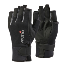 Load image into Gallery viewer, Musto Unisex Essential Sailing Gloves - Short Finger (Black)

