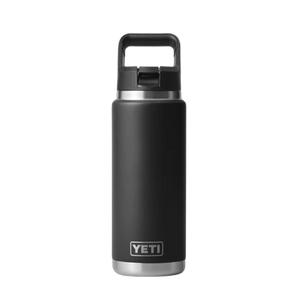 Yeti Rambler 26 oz/769ml Insulated Bottle with Straw Cap (Black)