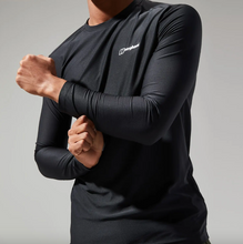 Load image into Gallery viewer, Berghaus Men&#39;s 24/7 Crew Long Sleeve Technical Base Layer Top (Black)
