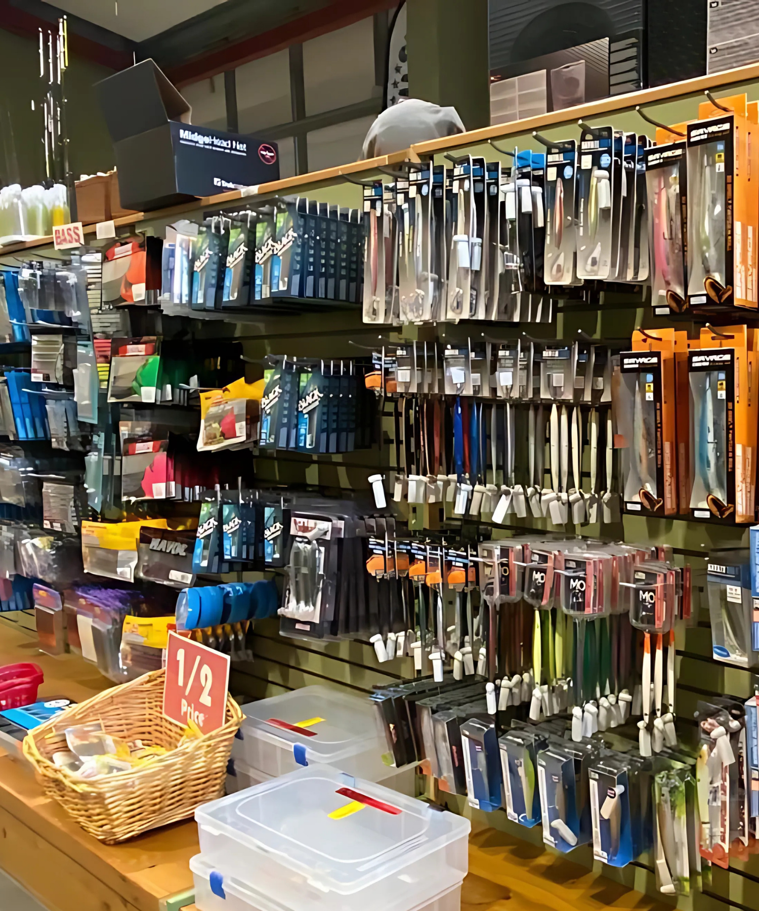 Display of fishing lures and tackle in Landers Tralee