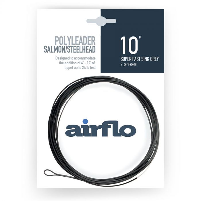 Airflo Salmon/Steelhead Polyleader (Grey)(10ft/Super Fast Sinking/24lbs)