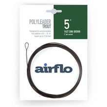 Load image into Gallery viewer, Airflo Trout Polyleader (Brown)(5ft/Fast Sinking/12lbs)
