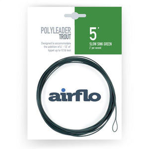 Airflo Trout Polyleader (Green)(5ft/Slow Sinking/12lbs)