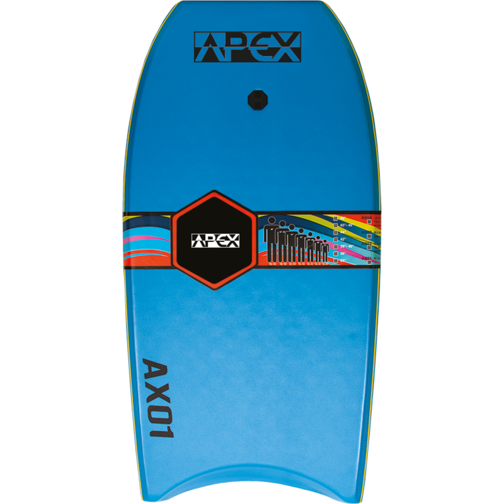 Alder Apex AX01 Bodyboard (42in)(Blue/Yellow)