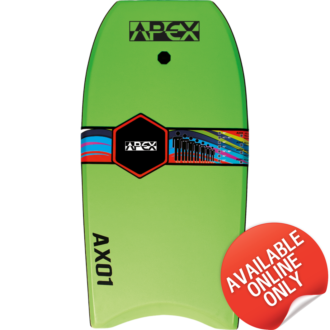 Alder Apex AX01 Bodyboard (42in)(Lime/Navy)