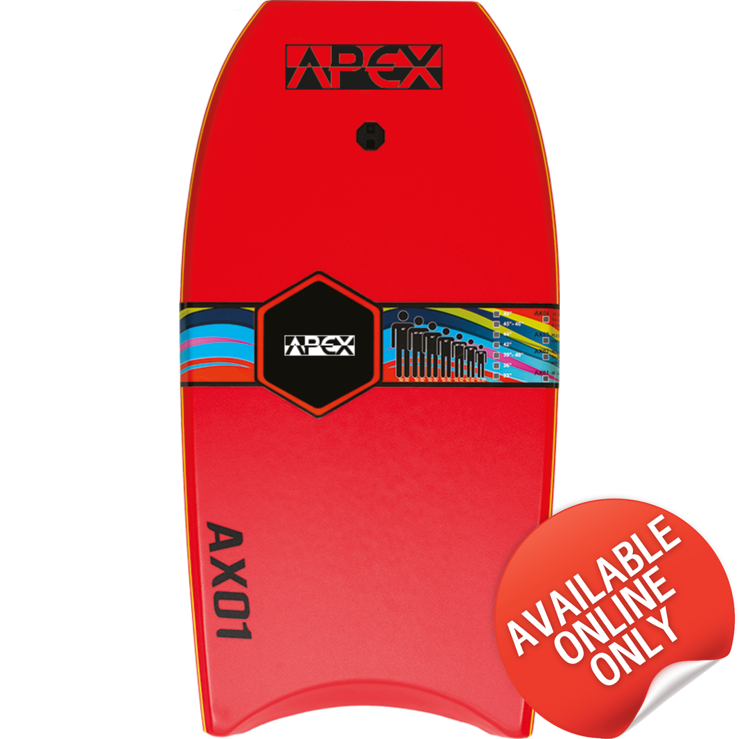 Alder Apex AX01 Bodyboard (45in)(Red/Yellow)