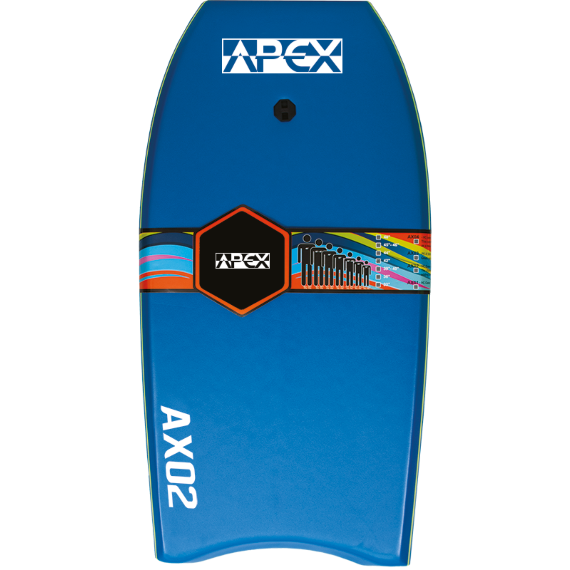 Alder Apex AX02 Bodyboard (45in)(Blue/Lime)