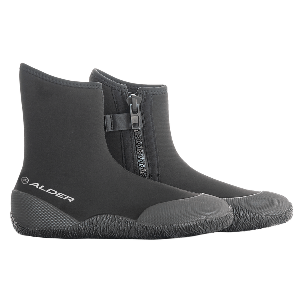 Alder Junior Zipped Neoprene Thermal Swim/Watersports Boots (Black)(5mm)(Sizes J11-UK5)