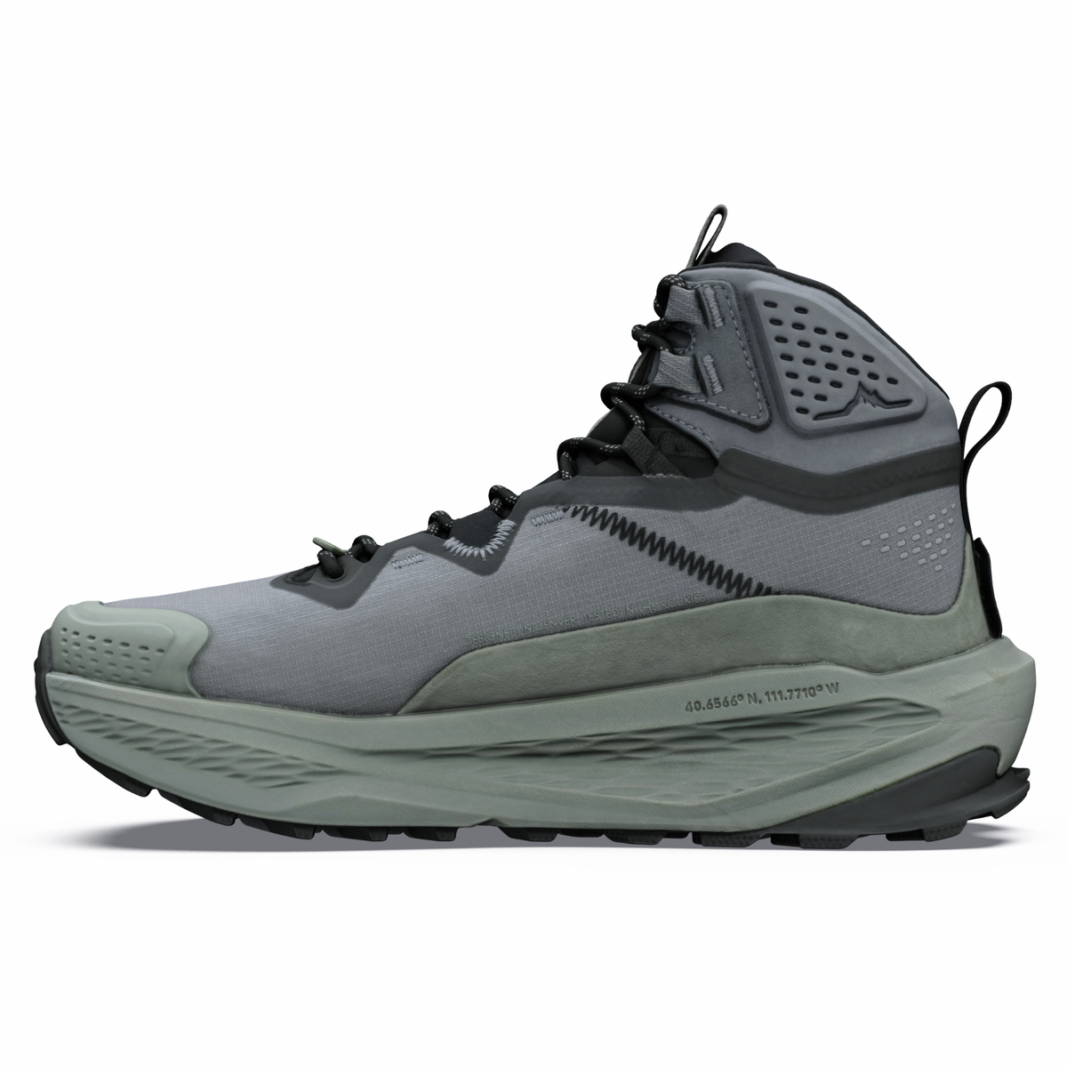 Altra Women's Olympus 7 Gore-Tex Mid Trail Boots Castlerock Black Agave Green 91W AL0A85TJ