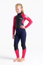 Load image into Gallery viewer, C-Skins Junior Unisex Element 3/2mm Steamer Wetsuit (Slate/Coral/Multi)
