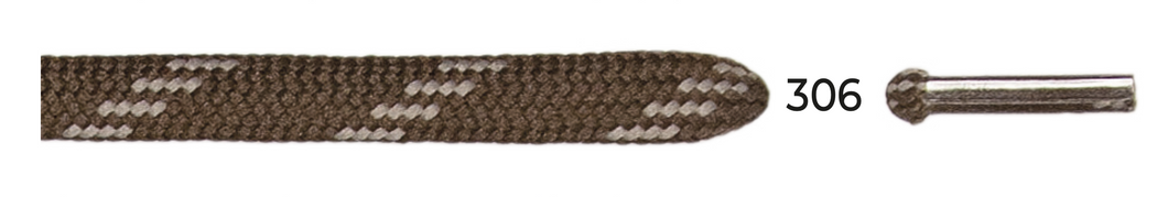 Barth Semicircular Laces (7mm/200cm)(Brown/Grey)