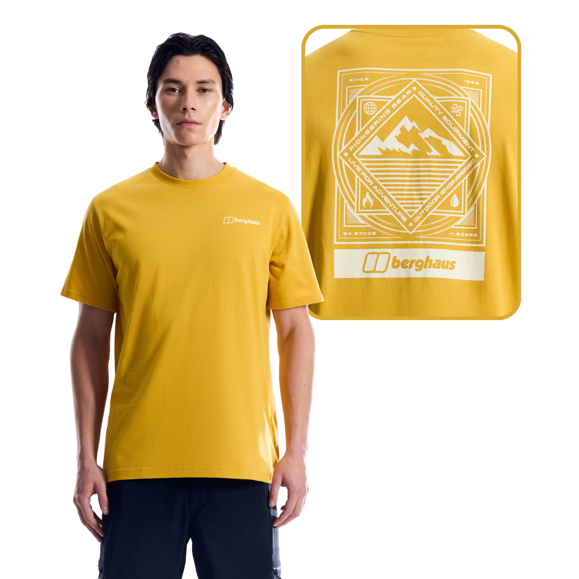 Berghaus Men's MTN Matrix Essential Short Sleeve Tee (Spiced Mustard)