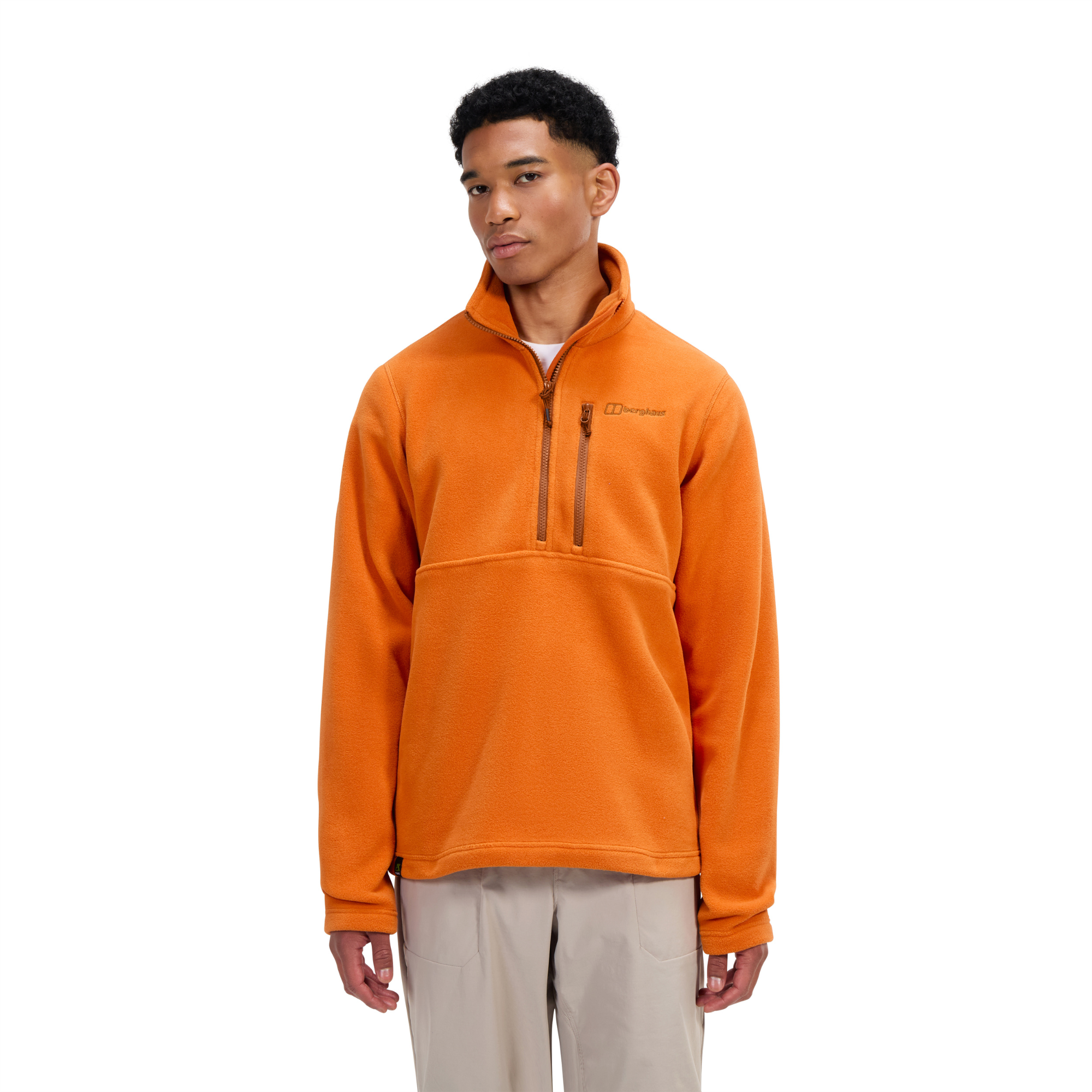 Berghaus Men's Prism Polartec Half Zip Fleece Top (Blaze Orange