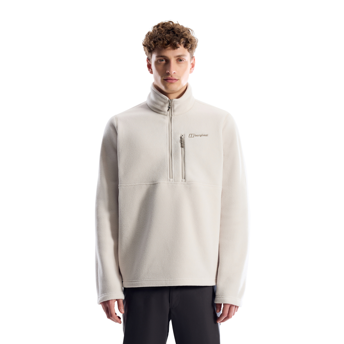 Berghaus Men's Prism Half Zip Fleece Top Grey Stone 002 A001641