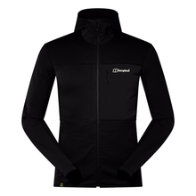 Load image into Gallery viewer, Berghaus Men's Ridge-Hiker Hooded Full Zip Fleece (Jet Black)
