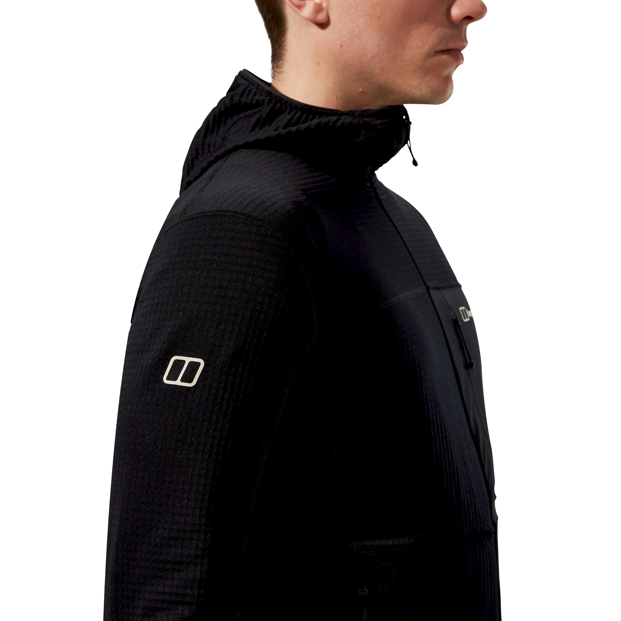 Berghaus Men's Ridge-Hiker Hooded Full Zip Fleece (Jet Black)