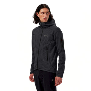 Berghaus Pravitale Mountain 2.0 Hooded Full Zip Fleece (Dark Grey/Black)