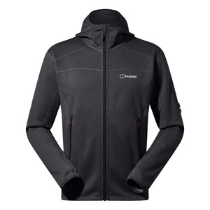 Berghaus Pravitale Mountain 2.0 Hooded Full Zip Fleece (Dark Grey/Black)