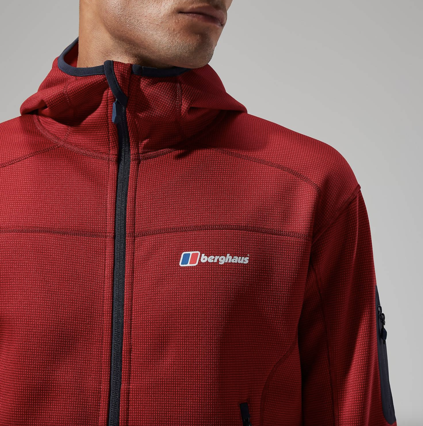 Berghaus mens deception hooded full zip fleece jacket carbon deals