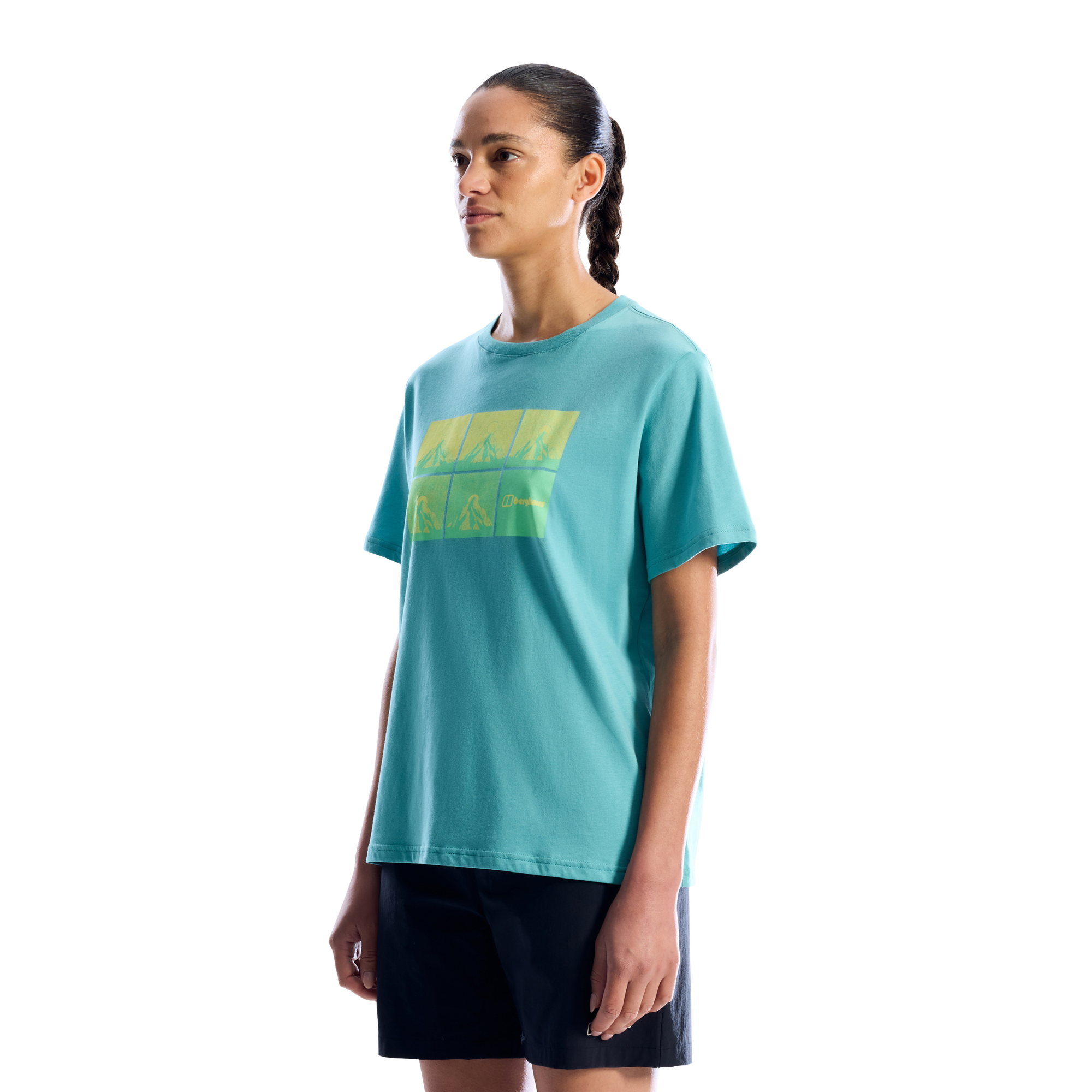 Berghaus Women's Mountainscape Essential Short Sleeve Tee (Calgary Blue)