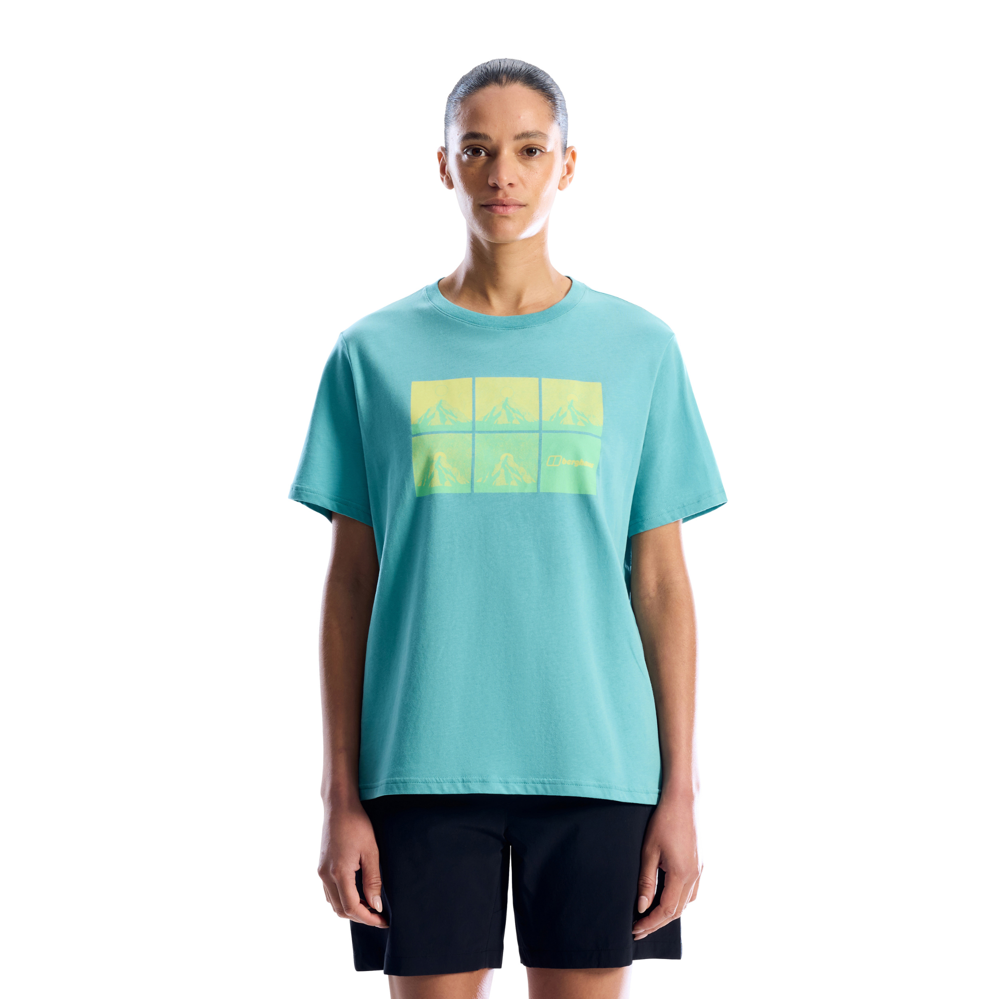 Berghaus Women's Mountainscape Essential Short Sleeve Tee (Calgary Blue)
