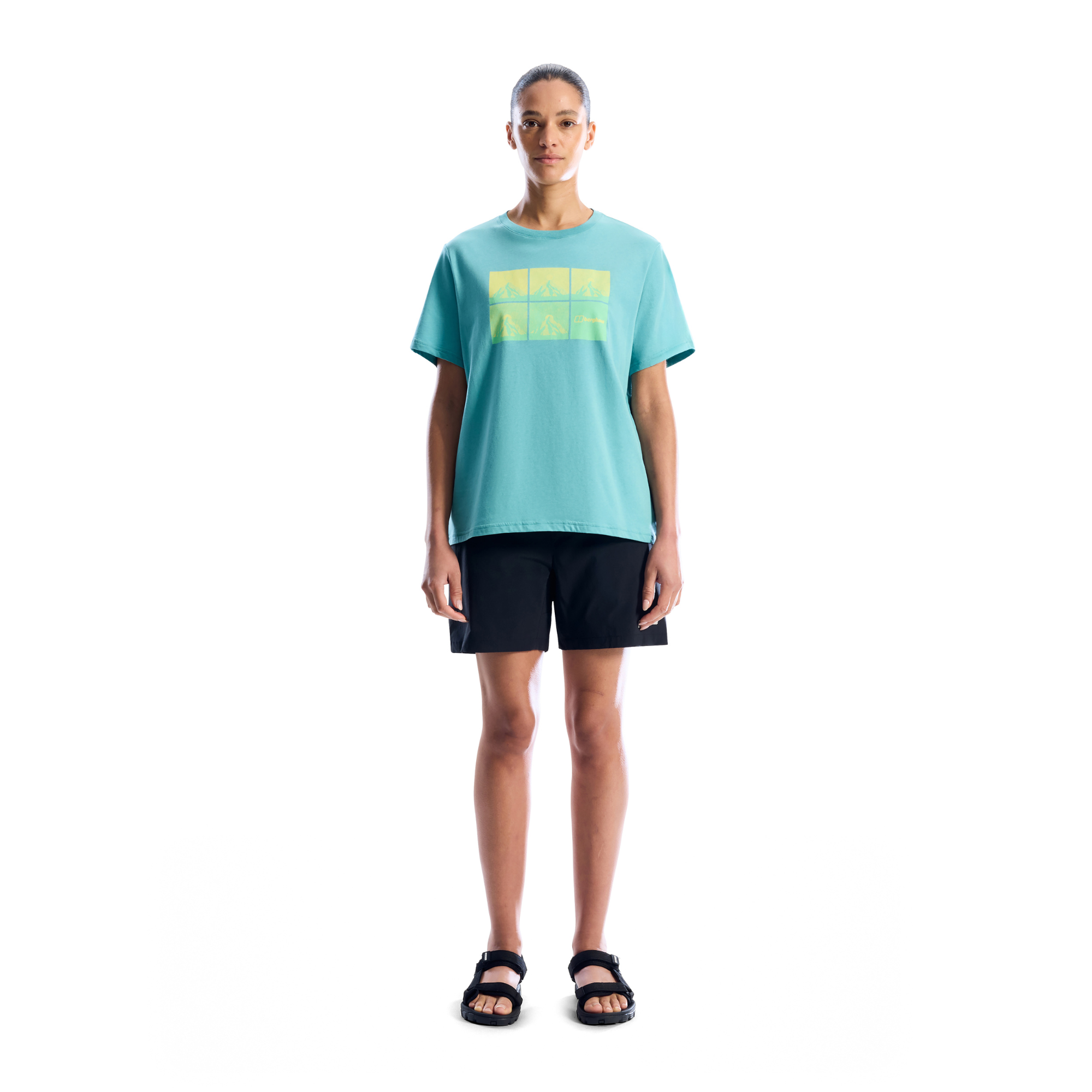 Berghaus Women's Mountainscape Essential Short Sleeve Tee (Calgary Blue)