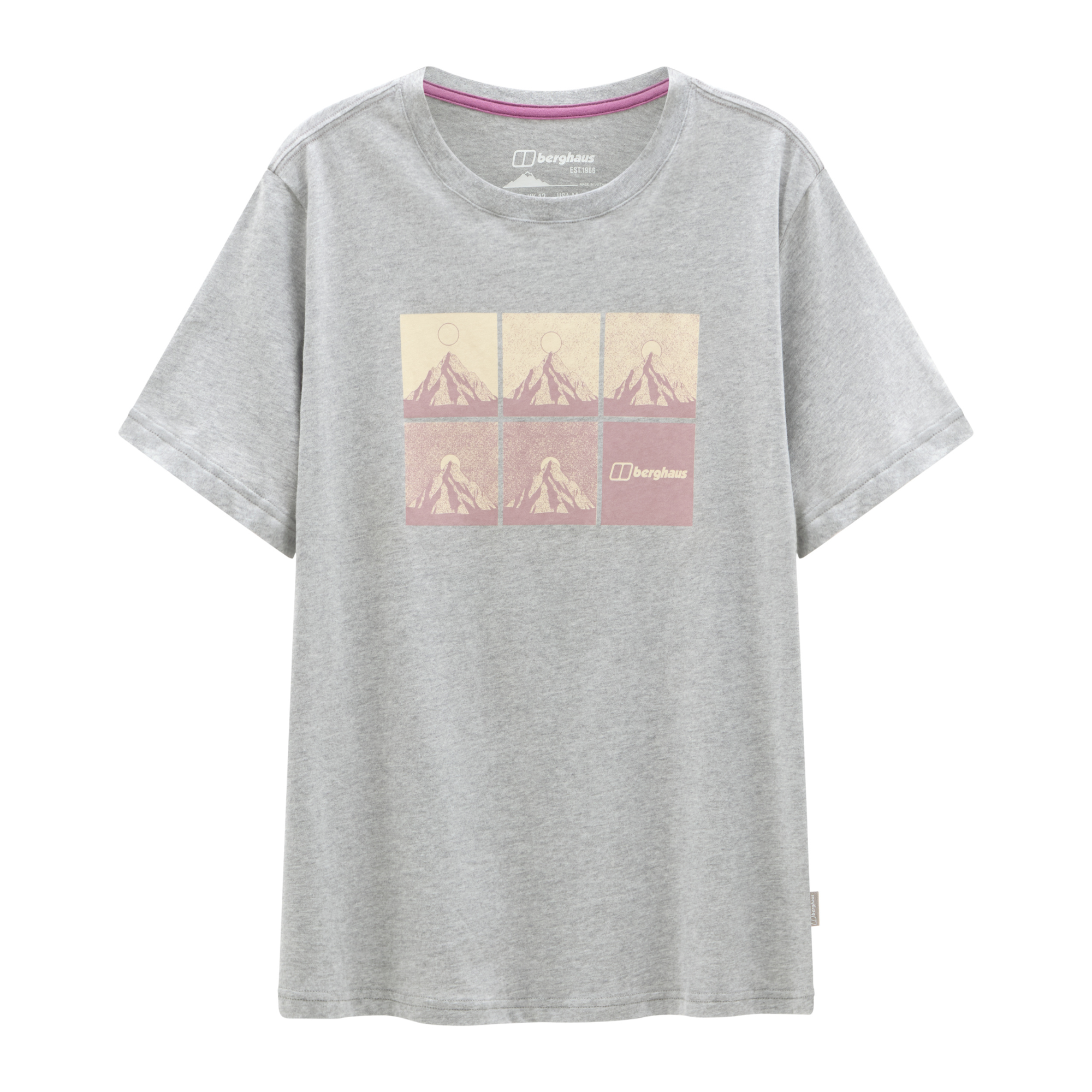 Berghaus Women's Mountainscape Essential Short Sleeve Tee (Light Grey Marl)
