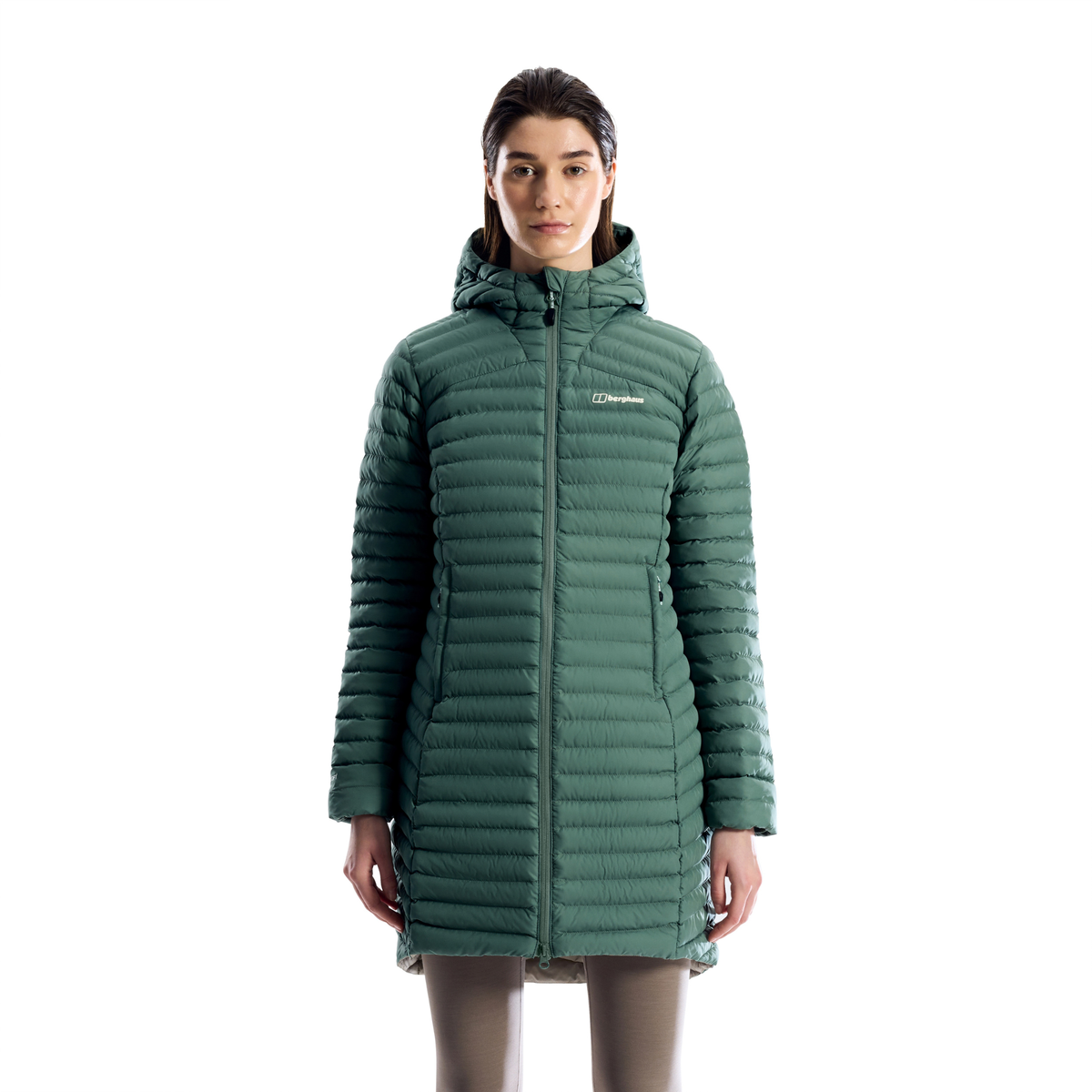 Berghaus Women's Nula Micro Long Insulated Parka Otherside Green 003 A000782