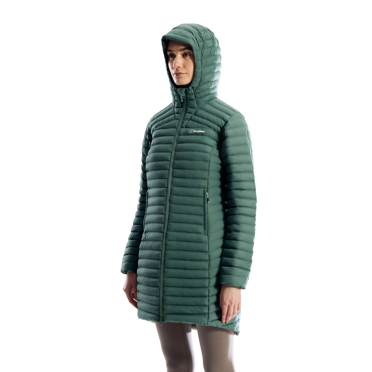 Berghaus Women's Nula Micro Long Insulated Parka Otherside Green 003 A000782