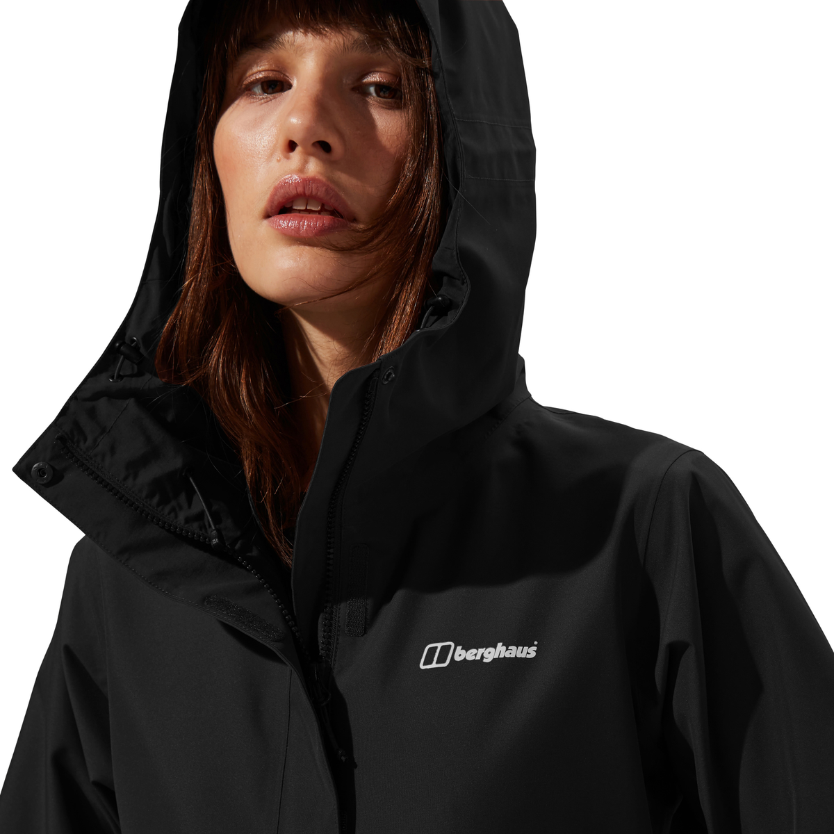 Berghaus Women's OMeara Long 2L Waterproof Shell Jacket Coat Jet Black BP6 A0001056