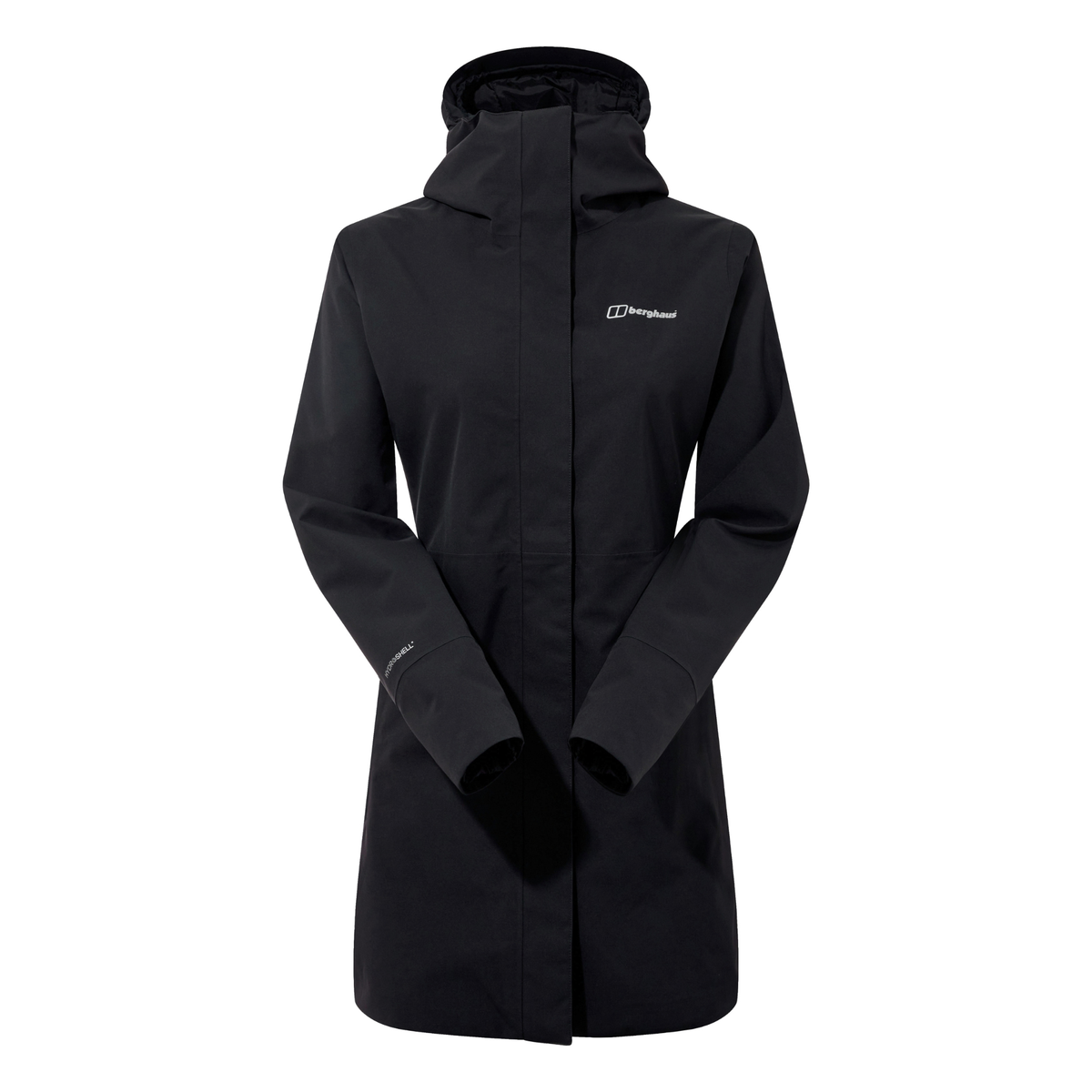 Berghaus Women's OMeara Long 2L Waterproof Shell Jacket Coat Jet Black BP6 A0001056