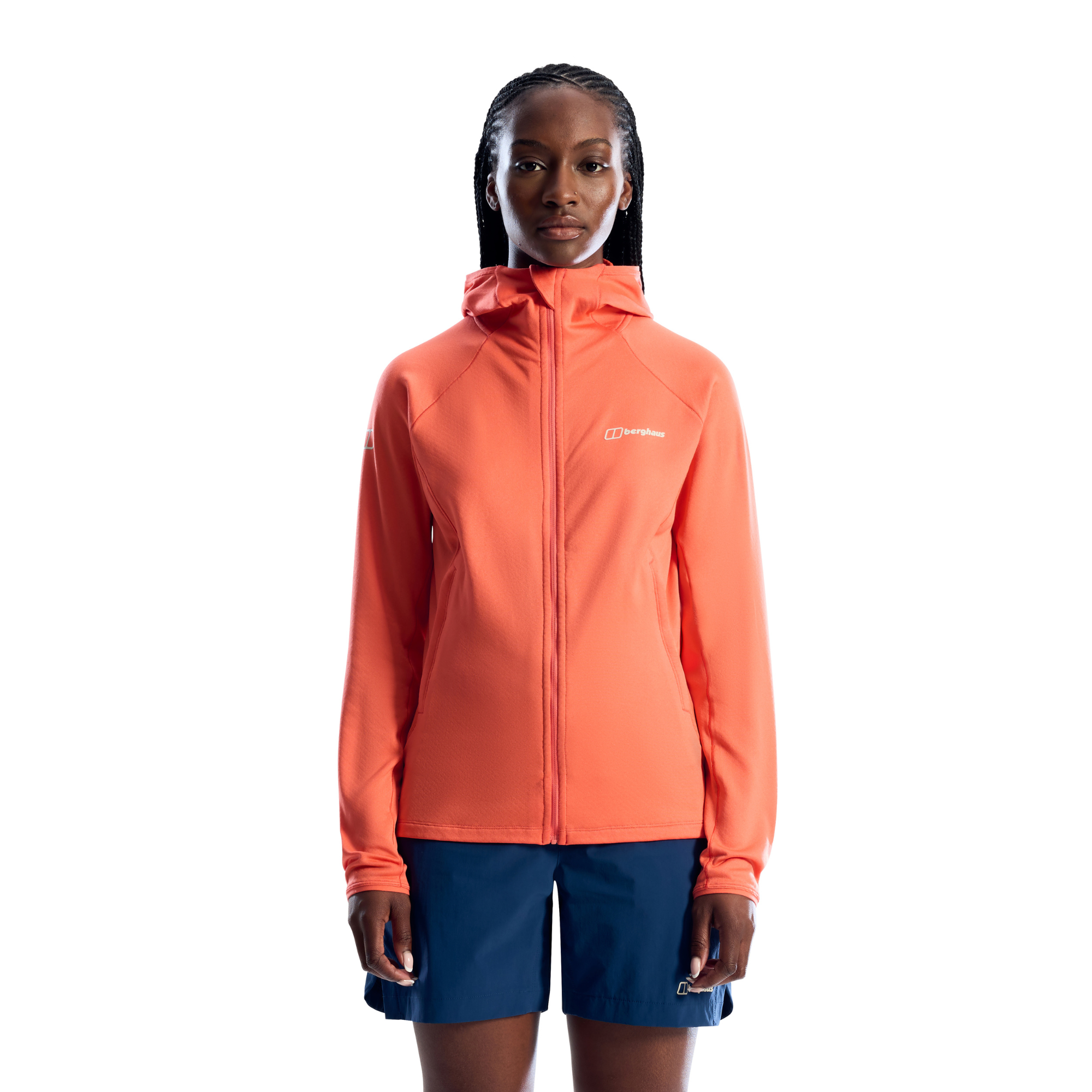 Berghaus Women's Staindrop Hike Hooded Full Zip Fleece (Sunburst)