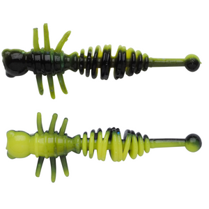 Berkley PowerBait Power Larvae (40mm)(Black/Sunshine Yellow)(12 Pack)