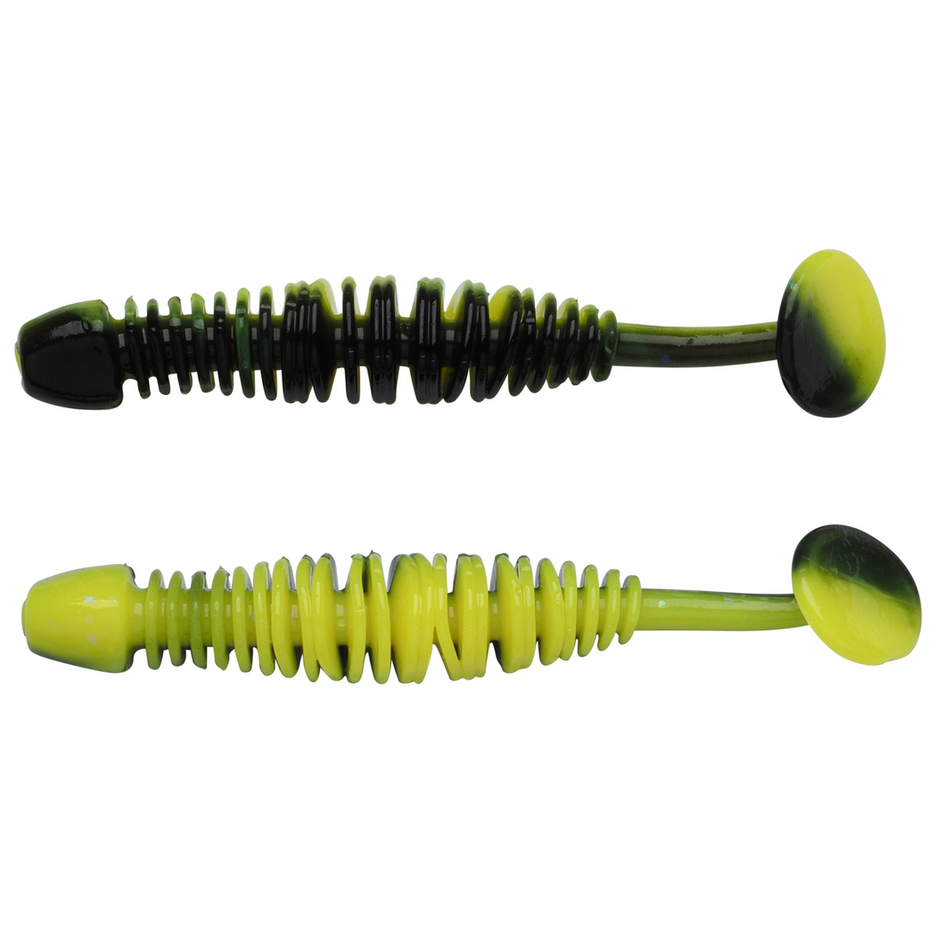 Berkley PowerBait Power Leech (50mm/Floating)(Black/Sunshine Yellow)(12 Pack)