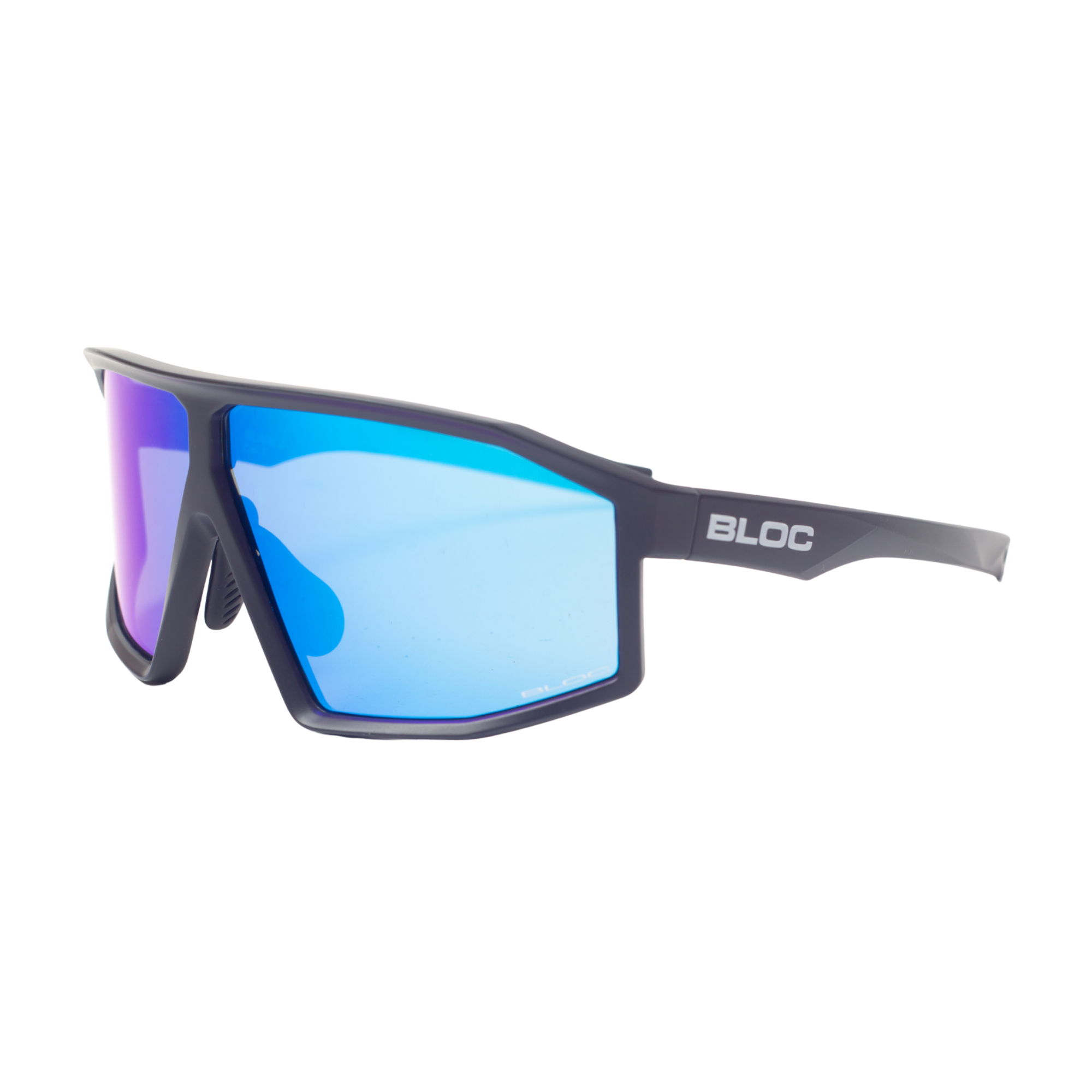 Bloc Eyewear Blade 2 Sunglasses (Blue Mirror Lens/Matt Black Frame)