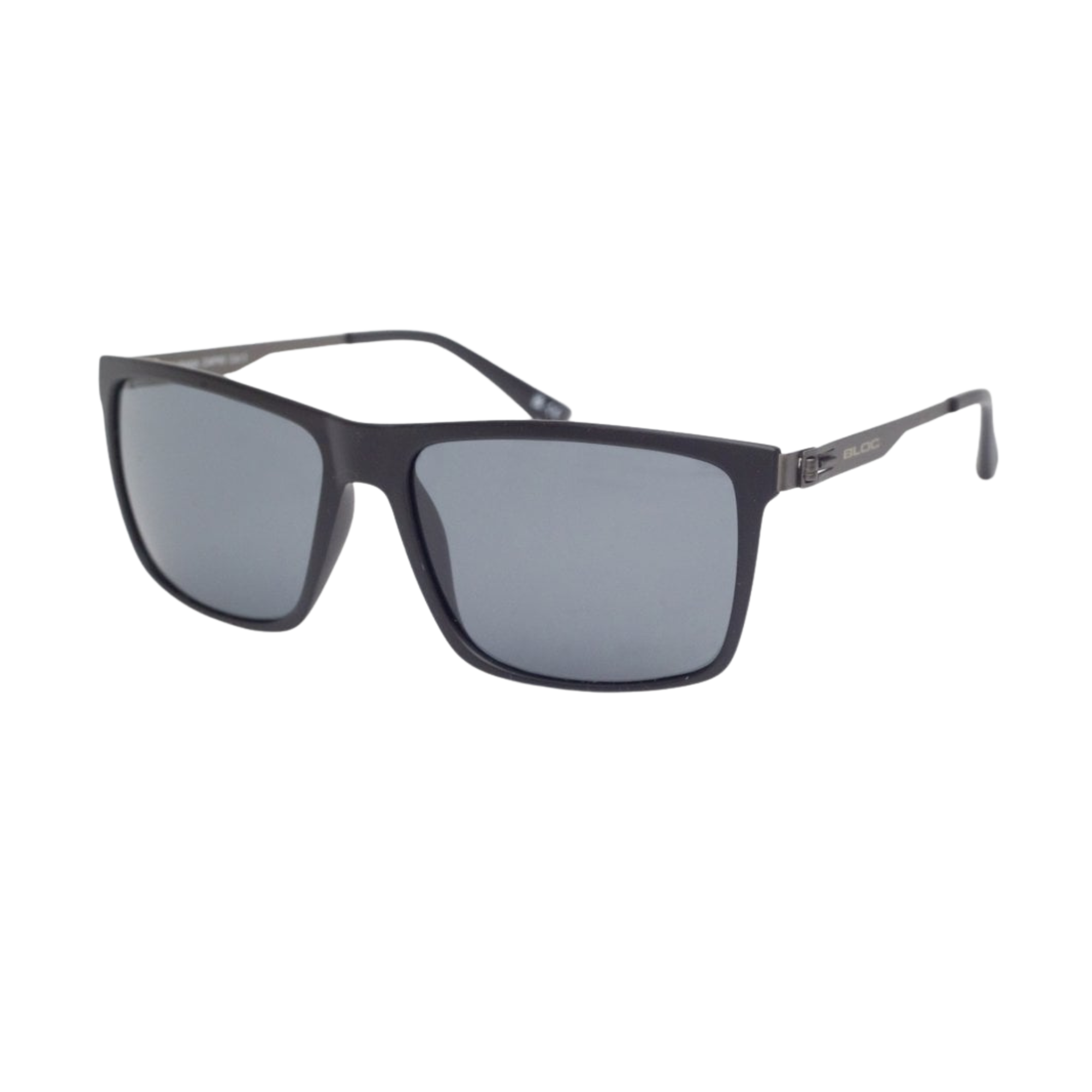Bloc Eyewear Cabana Sunglasses (Polarised Smoke Lens/Matt Black Frame/Gunmetal Temple)