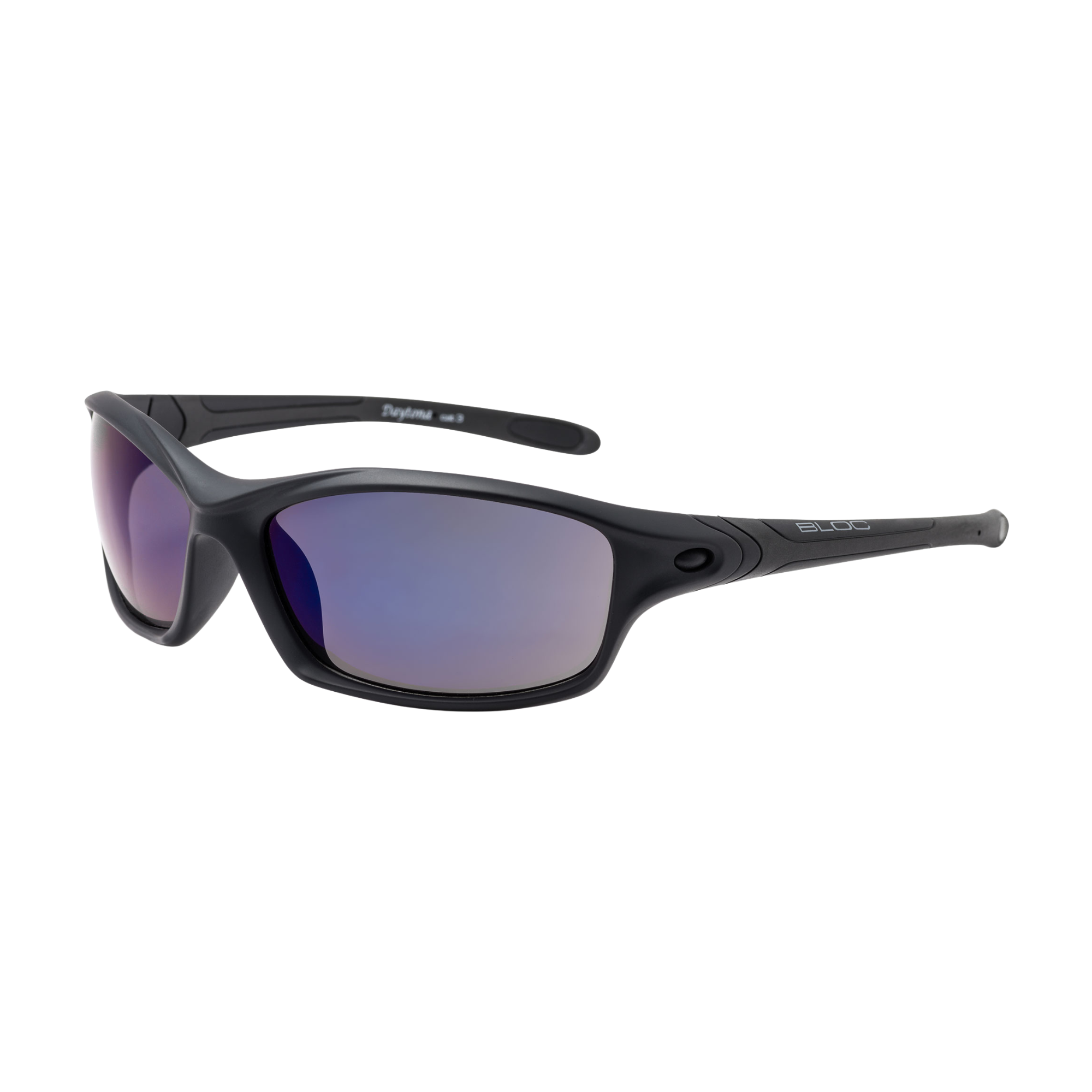 Bloc Eyewear Daytona Sunglasses (Blue Mirror Lens/Matt Black Frame)