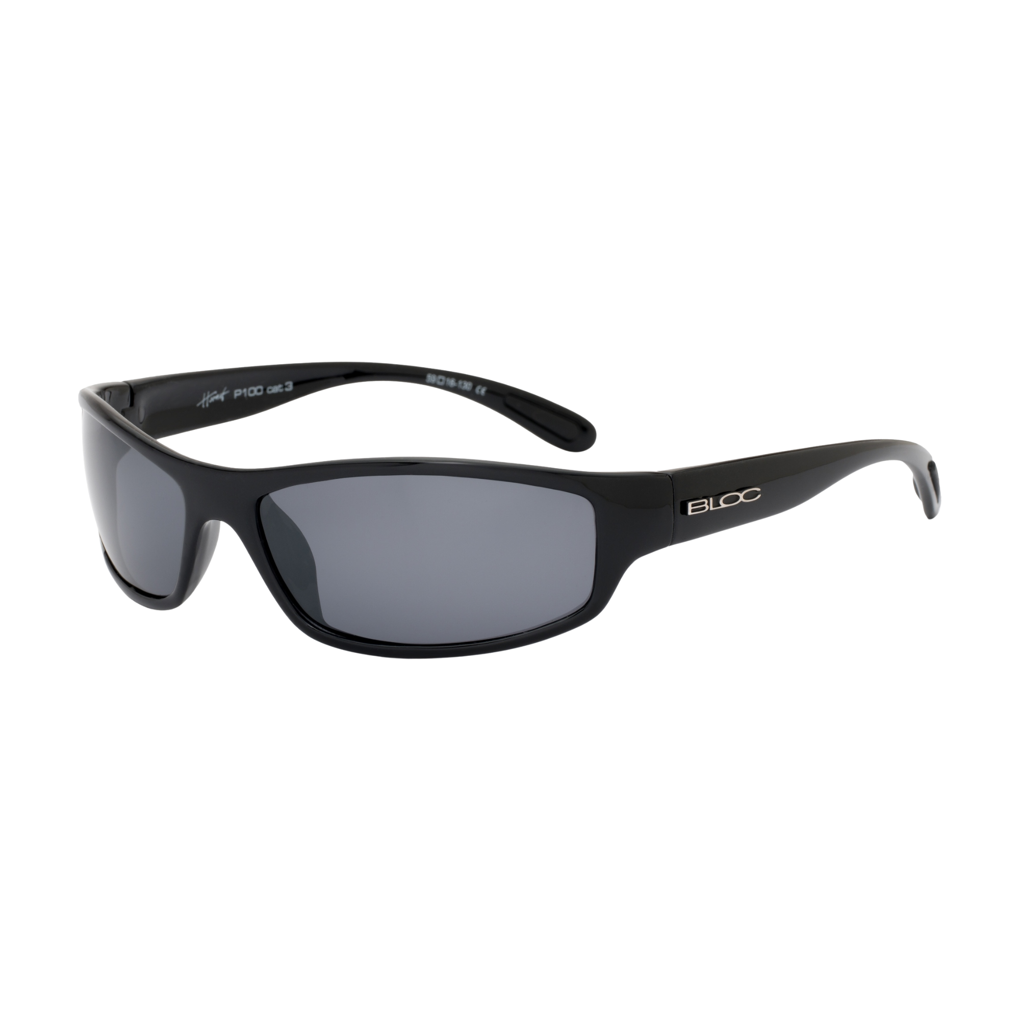 Bloc Eyewear Hornet Sunglasses (Polarised Grey Lens/Shiny Black Frame)