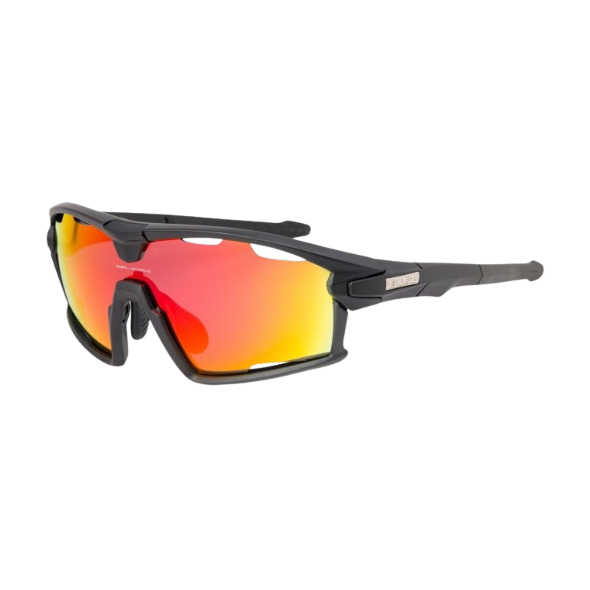Bloc Forty Sunglasses Red Mirror Lens Matt Black Frame XR860