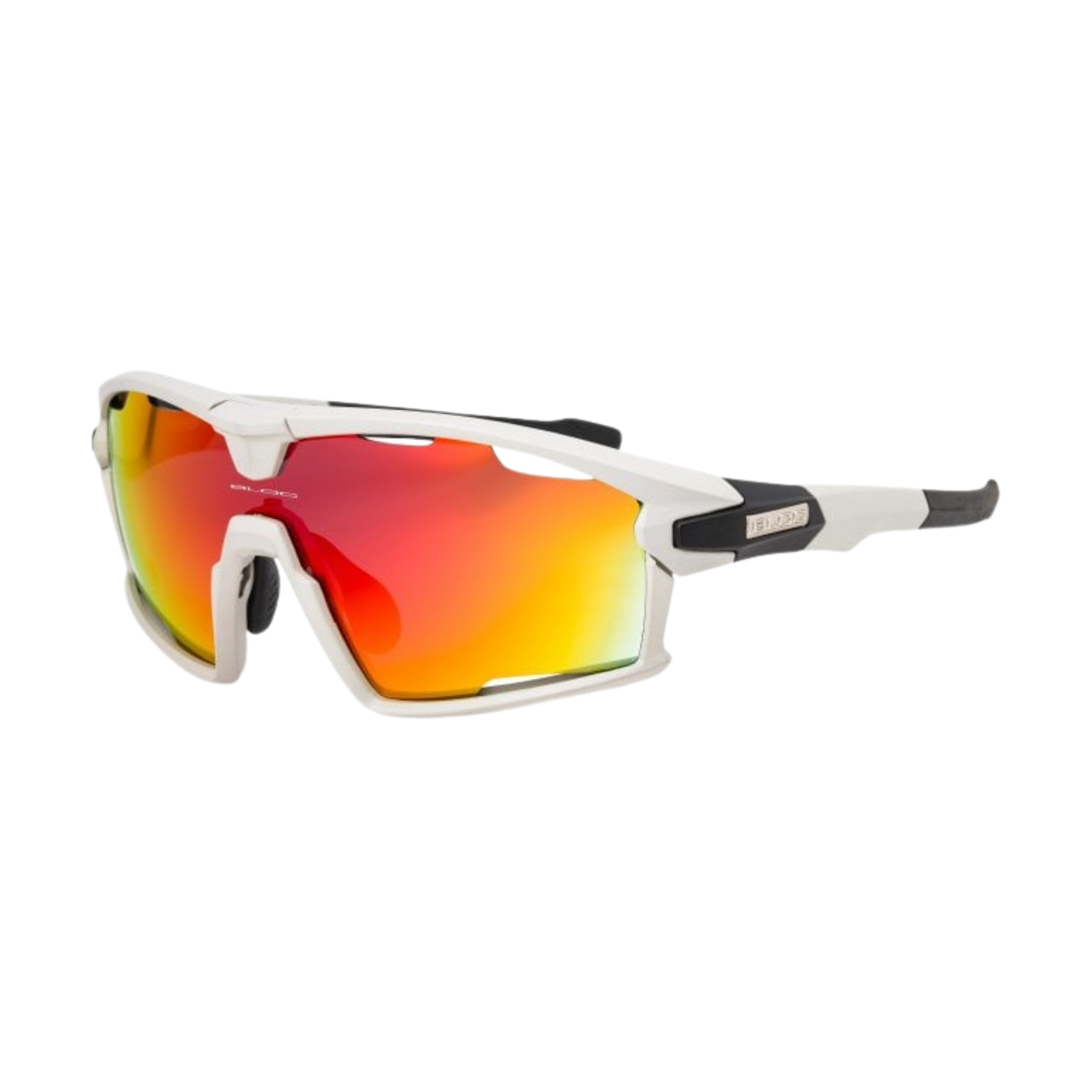 Bloc Forty Sunglasses Red Mirror Lens Putty White Frame XR861