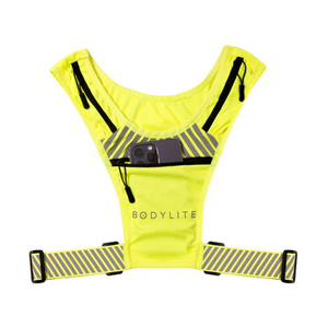 Bodylite Gear Unisex Reflective Phone Holder Vest (Neon Yellow)