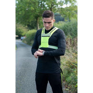 Bodylite Gear Unisex Reflective Phone Holder Vest (Neon Yellow)