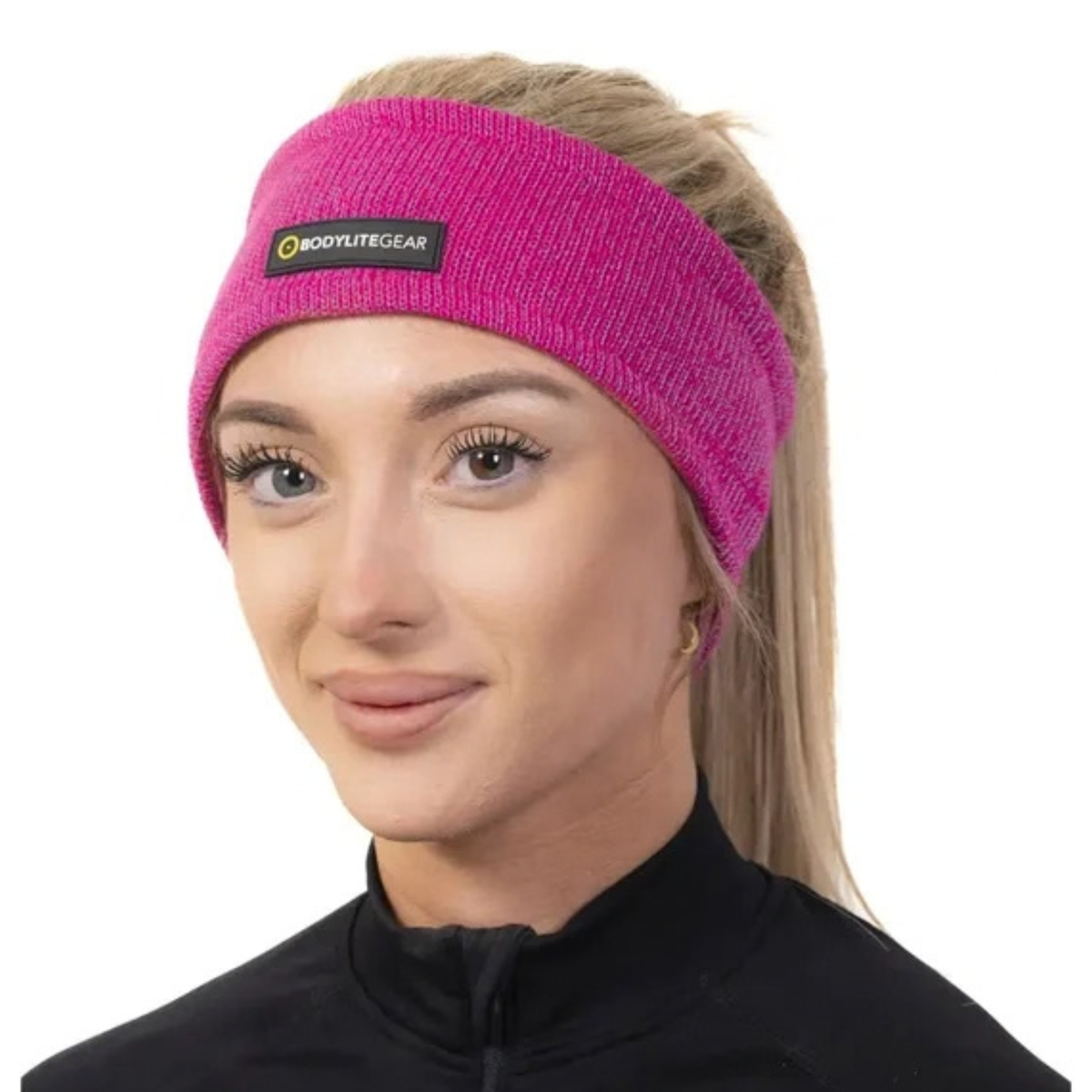 Bodylite Gear Unisex Reflective Headband (Neon Pink)