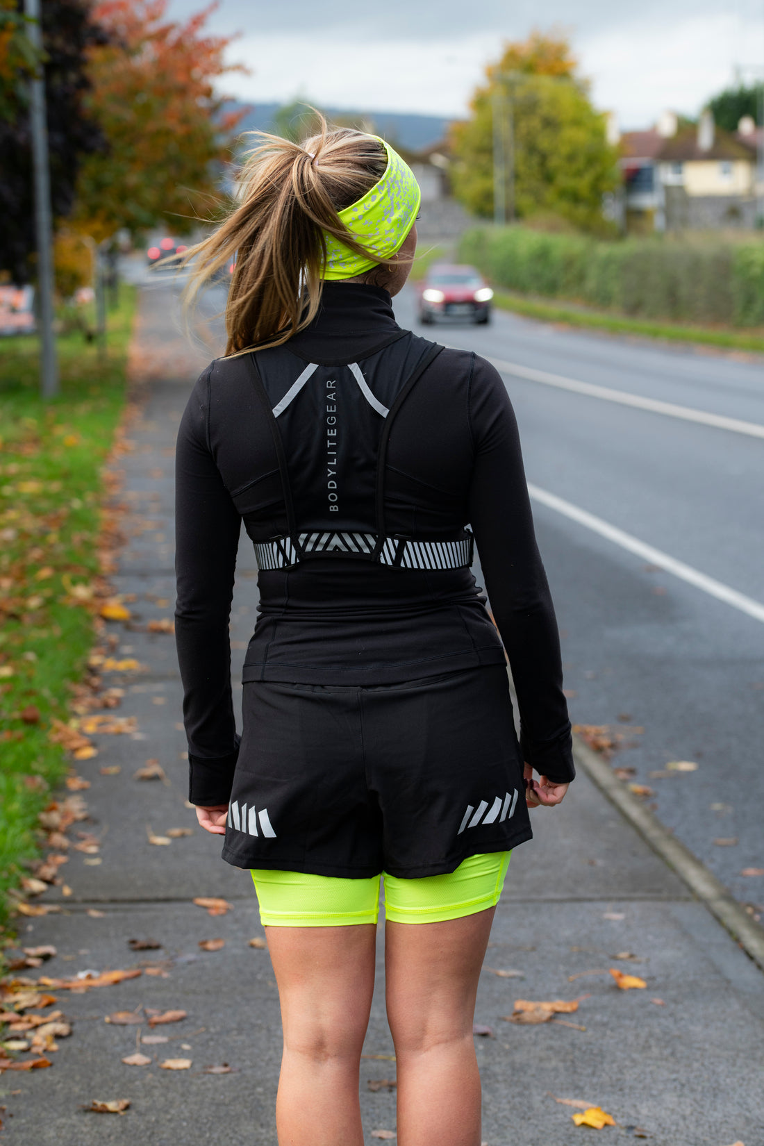 Bodylite Unisex Reflective Shorts (Neon Yellow)
